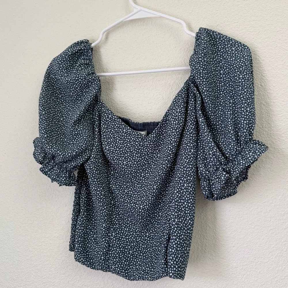 Abercrombie & Fitch Blue Puff Sleeve Cami Top Women’s Size Small